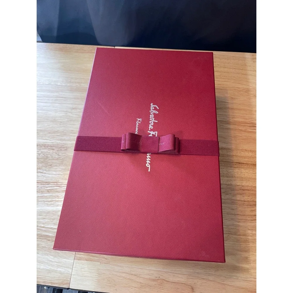 Salvatore Ferragamo Red Shoe Box EMPTY Gift Replacement Storage